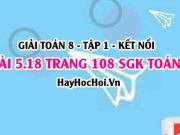 Bài 5.18 SGK Toán 8 tập 1 Kết nối tri thức